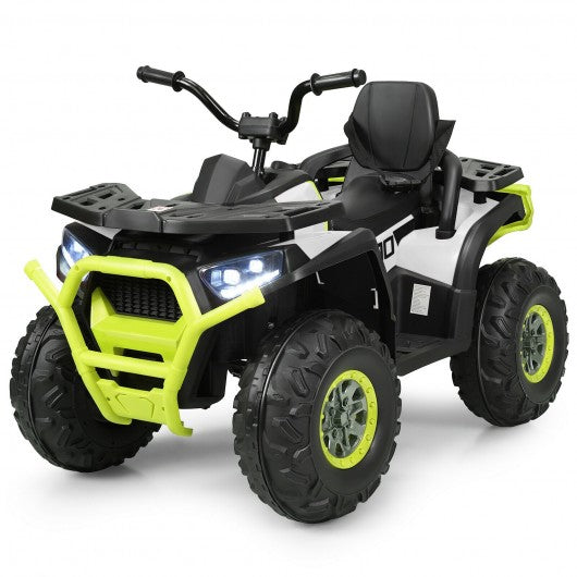 12 V Kids Electric 4-Wheeler ATV Quad with MP3 and LED Lights-White