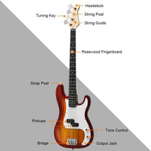 Load image into Gallery viewer, Electric Bass Pick Amp Cord Guitar with Bag Strap-Red
