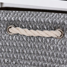 Load image into Gallery viewer, Storage Drawer Nightstand Woven Basket Cabinet Bedside Table
