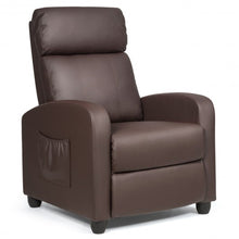 Load image into Gallery viewer, PU Leather Massage Recliner Chair with Footrest-Brown
