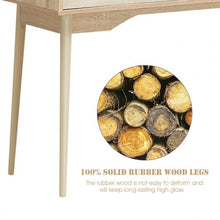 Load image into Gallery viewer, Writing Desk with Drawer Computer Wooden Desk-Natural
