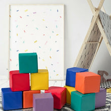 Load image into Gallery viewer, 12-Piece 5.5&quot; Soft Colorful Foam Building Blocks
