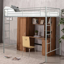Load image into Gallery viewer, Metal Twin Loft Ladder Beds-Silver
