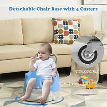 Load image into Gallery viewer, 6-in-1 Convertible Baby Booster Seat with Tray Wheels-Blue
