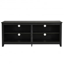 Load image into Gallery viewer, 4-Cubby TV Stand Media Console for TV&#39;s up to 65&quot; with 3-Position Height Adjustable Shelf
