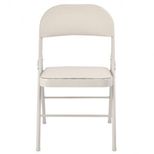 Load image into Gallery viewer, Set of 4 Black/Beige Folding Chairs-Beige
