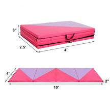 Load image into Gallery viewer, 4&#39; x 10&#39; x 2&quot; Triangular Splicing Thick Folding Panel Gymnastics Mat
