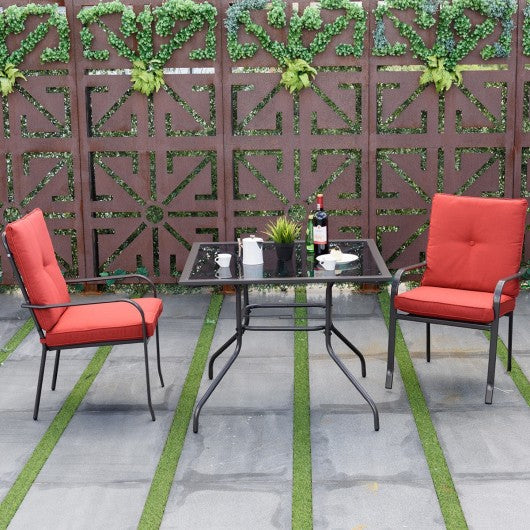 3 Pcs Patio Outdoor Garden Dining Set