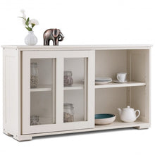 Load image into Gallery viewer, Sideboard Buffet Cupboard Storage Cabinet with Sliding Door-White
