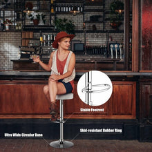 Load image into Gallery viewer, 1 PC Round Bar Stool Adjustable Swivel Pub Chair-White
