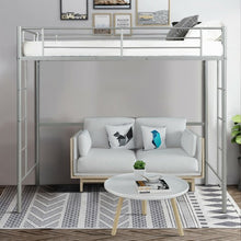 Load image into Gallery viewer, Metal Twin Loft Ladder Beds-Silver
