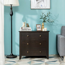 Load image into Gallery viewer, 3 Drawer Dresser Chest of Drawers Bedside Table-Espresso

