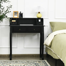 Load image into Gallery viewer, Removable Floating Organizer 2-Tier Mission Home Computer Vanity Desk-Black
