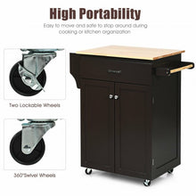 Load image into Gallery viewer, Utility Rolling Storage Cabinet Kitchen Island Cart with Spice Rack-Brown
