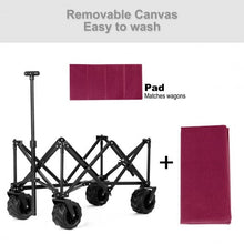 Load image into Gallery viewer, Collapsible Outdoor Utility Garden Trolley Folding Wagon-Wine
