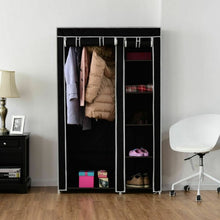 Load image into Gallery viewer, 69&quot; Portable Closet Storage Organizer Clothes Wardrobe-Black
