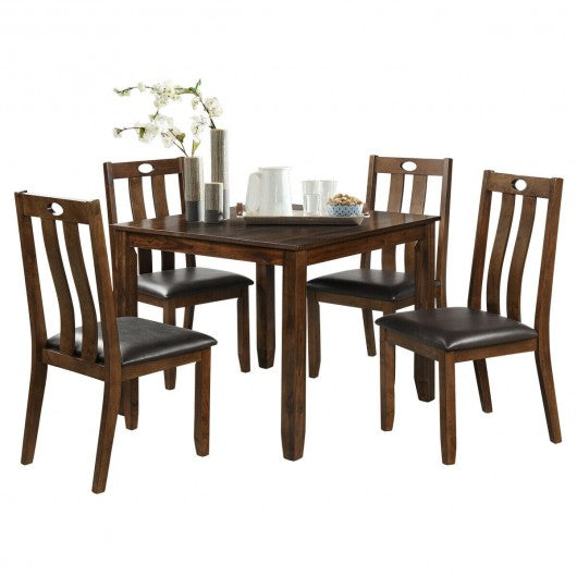 5-Piece Wood Dining Table Set