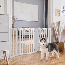 Load image into Gallery viewer, 36&quot; Folding Wooden Freestanding Pet Gate  with 360° Hinge-White
