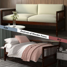 Load image into Gallery viewer, Twin Size Wooden Slats Daybed Bed with Rails-Chocolate
