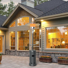 Load image into Gallery viewer, Outdoor Heater Propane Standing LP Gas Steel with Table &amp; Wheels-Gray
