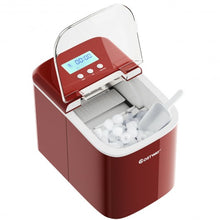 Load image into Gallery viewer, 26 lbs Countertop LCD Display Ice Maker with Ice Scoop-Red
