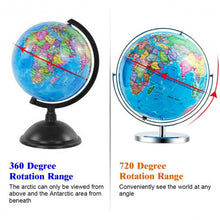 Load image into Gallery viewer, 13&quot; Illuminated World Globe 720° Rotating Map with LED Light
