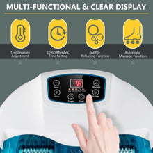 Load image into Gallery viewer, Foot Spa Tub with Bubbles and Electric Massage Rollers for Home Use-Blue
