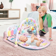 Load image into Gallery viewer, 3 in 1 Fitness Music and Lights Baby Gym Play Mat-Pink
