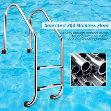 Load image into Gallery viewer, 2-Step Stainless Steel Non-Slip Swimming Pool Ladder
