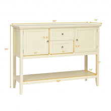 Load image into Gallery viewer, Wooden Sideboard Buffet Console Table  w/ Drawers and Storage-Beige
