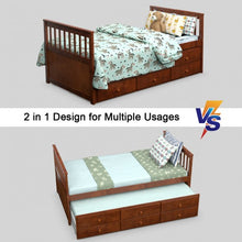 Load image into Gallery viewer, Alternative Twin Captain&#39;s Bunk Bed-Walnut
