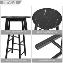 Load image into Gallery viewer, Set of 2 Pub Bistro  Dining Height Bar Stool-Black
