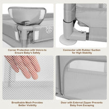 Load image into Gallery viewer, Extra-Large Safety Baby Fence with 50 Ocean Balls-Gray
