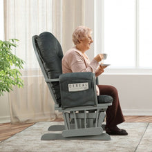 Load image into Gallery viewer, Baby Nursery Relax Rocker Rocking Chair Glider and Ottoman Set-Gray
