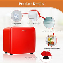 Load image into Gallery viewer, 1.6 Cubic Feet Compact Refrigerator with Reversible Door-Red
