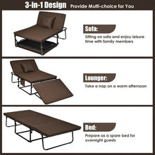 Load image into Gallery viewer, Folding Guest Sleeper Bed w/6 Position Adjustment-Brown
