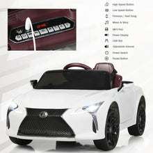 Load image into Gallery viewer, Kids Ride Lexus LC500 Licensed Remote Control Electric Vehicle-White
