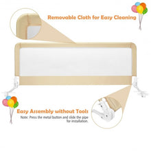 Load image into Gallery viewer, 59&quot; Breathable Baby Children Toddlers Bed Rail Guard-Beige
