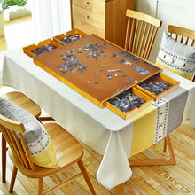 Load image into Gallery viewer, 1500 Pcs Wooden Jigsaw Puzzle Table with 4 Drawers-Wood
