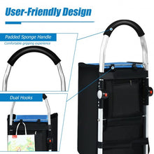 Load image into Gallery viewer, Folding Utility Shopping Trolley with Removable Bag-Blue
