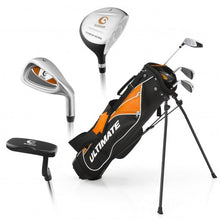 Load image into Gallery viewer, Set of 5 Ultimate 31&quot; Portable Junior Complete Golf Club Set for Kids Age 8+ -Orange
