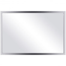 Load image into Gallery viewer, Stainless Steel Frame Floating Glass Rectangular Wall Mirror-36&quot;
