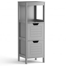 Load image into Gallery viewer, Bathroom Wooden Floor Cabinet Multifunction Storage Rack Stand Organizer-Gray
