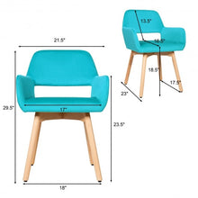 Load image into Gallery viewer, Set of 2 Modern Accent Armchairs-Blue
