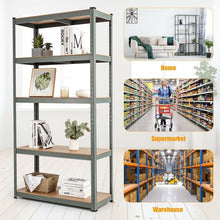 Load image into Gallery viewer, 35.5&quot; x 71&quot; Adjustable 5-Layer 2000 lbs Capacity Tool Shelf -Gray
