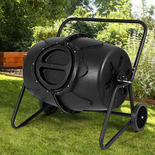 Load image into Gallery viewer, 50 Gallon Wheeled Compost Tumbler Garden Waste Bin
