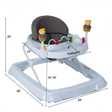 Load image into Gallery viewer, Adjustable Height Removable Folding Portable Baby Walker-Gray
