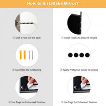 Load image into Gallery viewer, Full Length Metal Door Mirror with Adjustable Hook-Black
