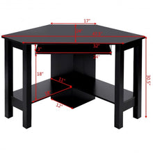 Load image into Gallery viewer, Wooden Study Computer Corner Desk with Drawer
