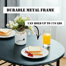 Load image into Gallery viewer, 3 pcs Home Kitchen Bistro Pub Dining Table 2 Chairs Set-Black
